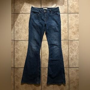 Zara Blue Flare Wide Leg Jeans